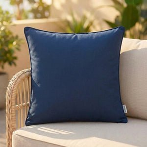 Housse de coussin extérieur couleur bleu foncé