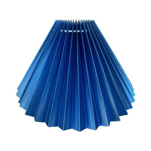 Abat-jour plissé tissu Bleu foncé