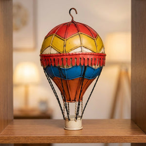 Ballon à air chaud Mosaïque en métal forgé – motifs géométriques colorés 11cm