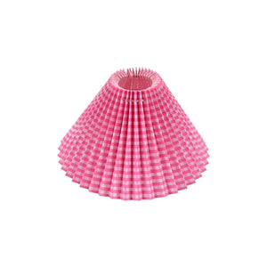Abat-jour plissé tissu Rose foncé vichy