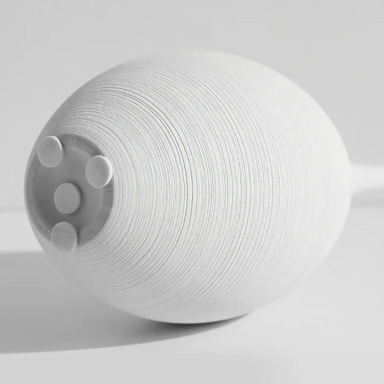 Vase en céramique texturé blanc forme ronde