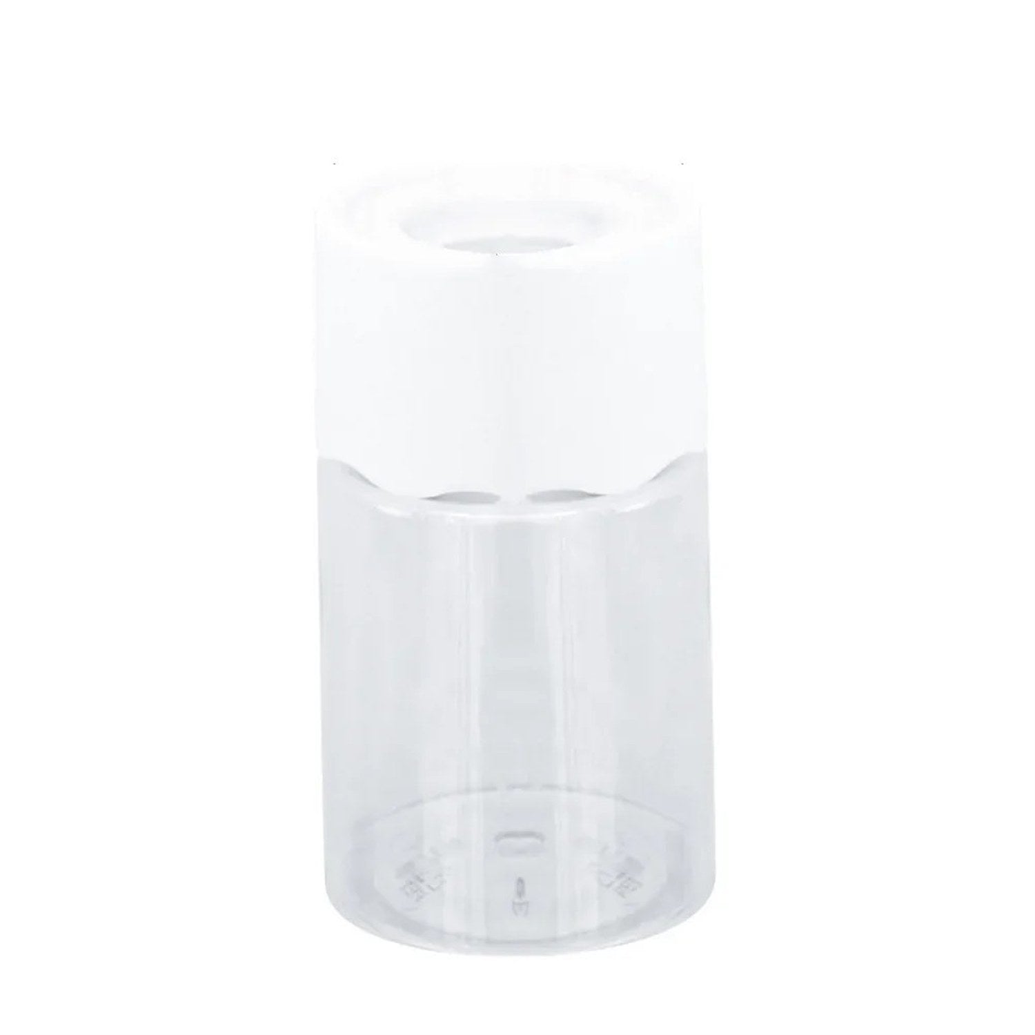 Vase hydroponique transparent vue studio couvercle blanc