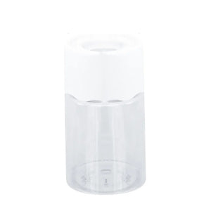Vase hydroponique transparent vue studio couvercle blanc