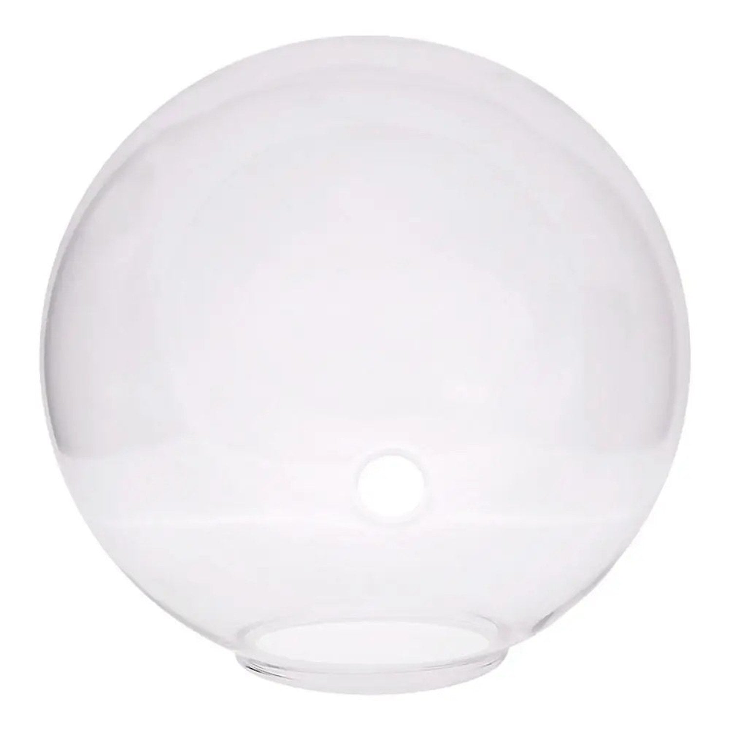 Vase mural boule en verre transparent fond blanc produit seul