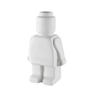 Vase robot en céramique blanc mat