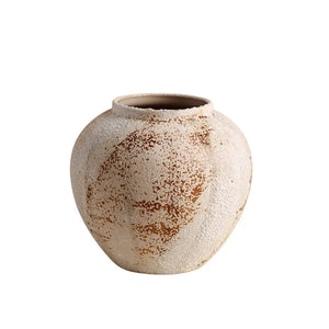 Vase en céramique wabi sabi modèle rond vu de face