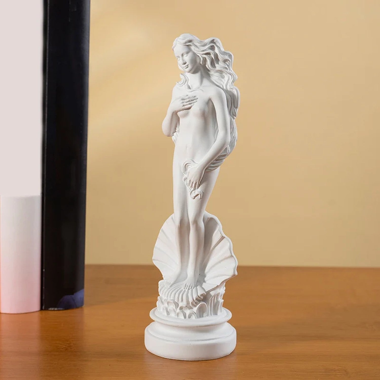 Statue Vénus bureau livres décoration