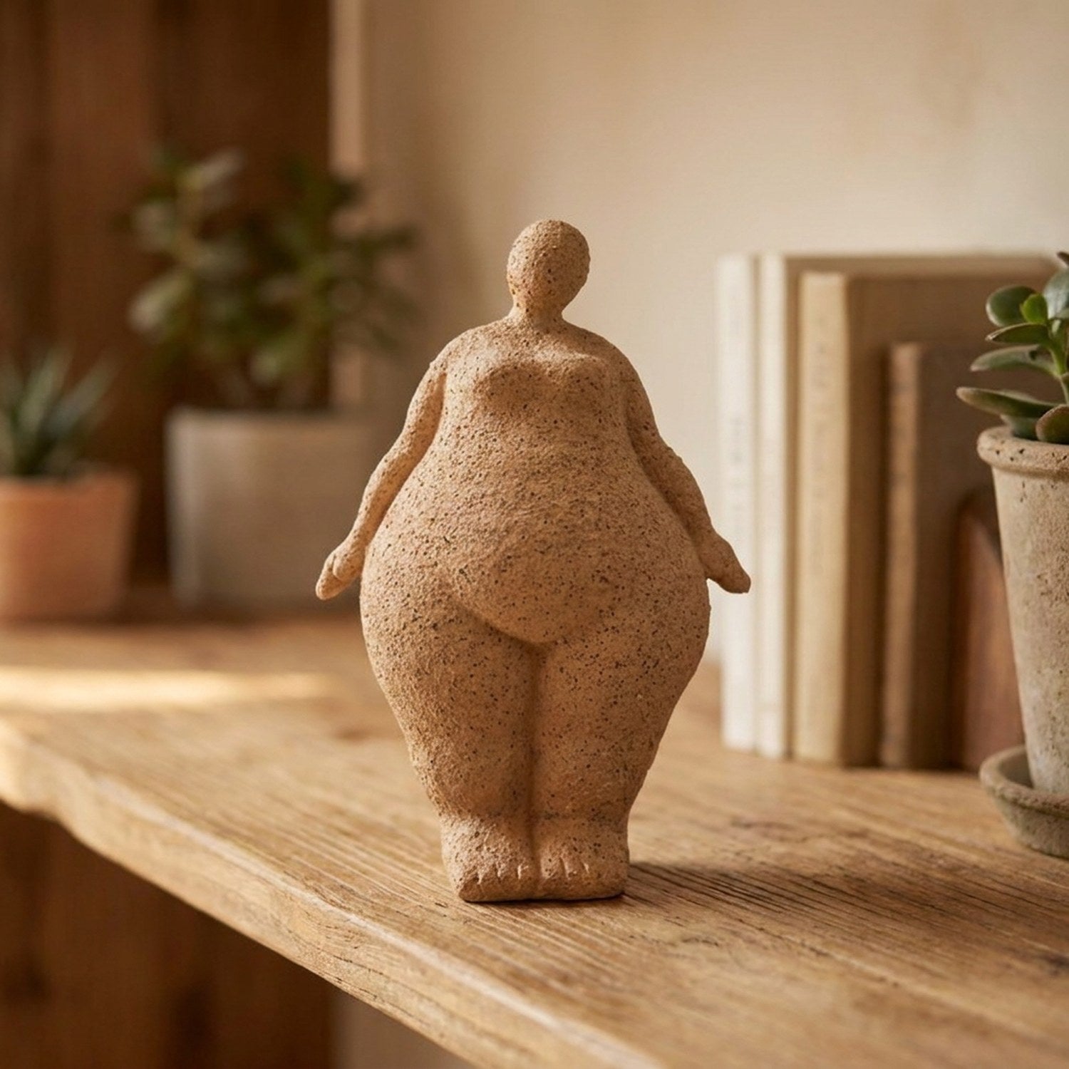 Figurine femme yoga pose Debout coloris Terracotta