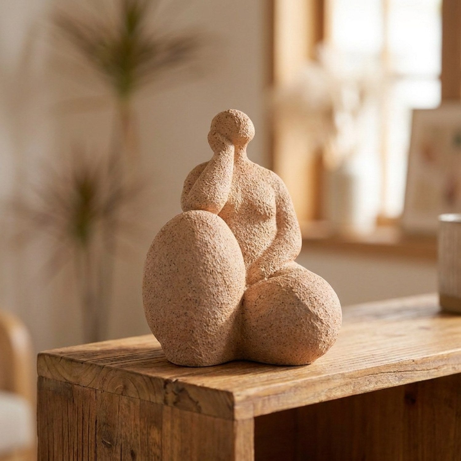 Figurine femme yoga pose Sérénité coloris Terracotta